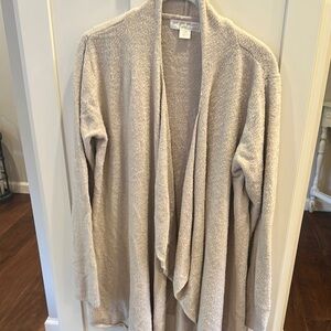 Barefoot Dreams Cream Waterfall Cardigan Sweater
